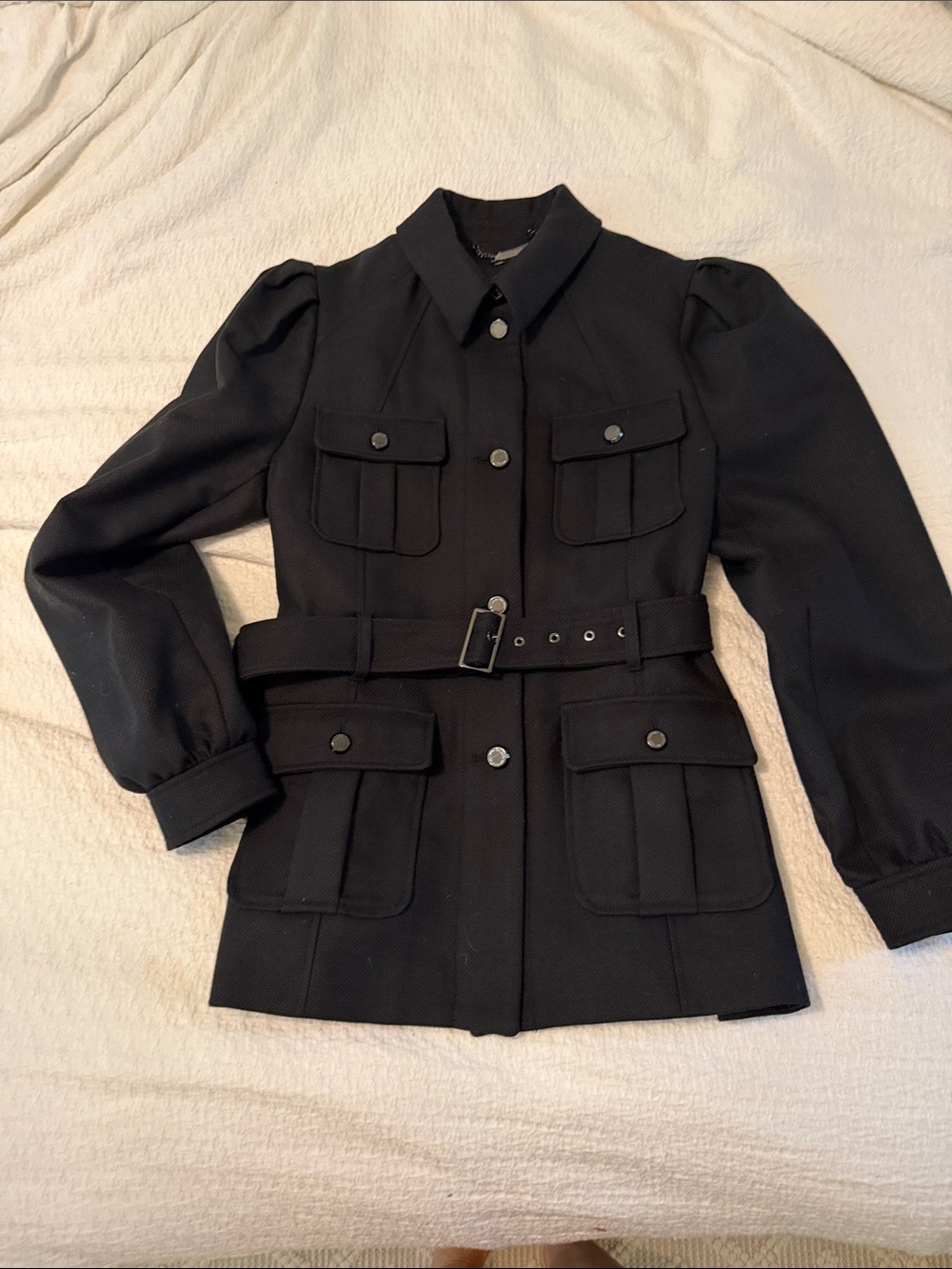 NWOT Ted Baker LONDON Structured Navy Belted Utility Jacket.